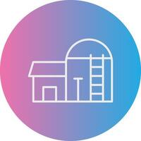 Silo Line Gradient Circle Icon vector