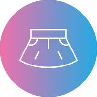 Skirt Line Gradient Circle Icon vector