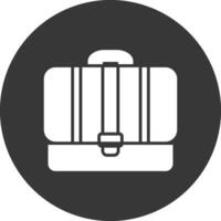 Portfolio Glyph Inverted Icon vector