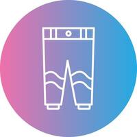 Trousers Line Gradient Circle Icon vector