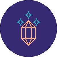 Quartz Line Two Color Circle Icon vector