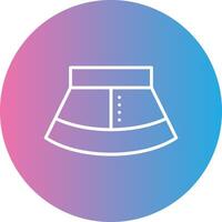 Skirt Line Gradient Circle Icon vector