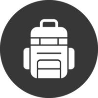 Bag Glyph Inverted Icon vector