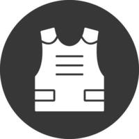 Armour Glyph Inverted Icon vector
