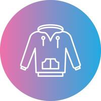 Hoodie Line Gradient Circle Icon vector