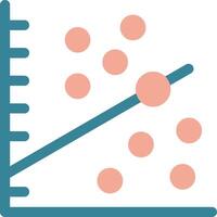 Scatter Graph Glyph Two Color Icon vector