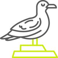 Seagull Line Two Color Icon vector