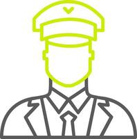 Pilot Line Two Color Icon vector