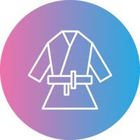 Kimono Line Gradient Circle Icon vector