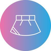 Skirt Line Gradient Circle Icon vector