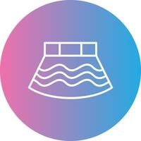 Skirt Line Gradient Circle Icon vector