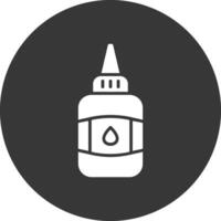 Glue Glyph Inverted Icon vector