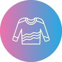 Jumper Line Gradient Circle Icon vector