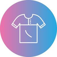 camisa línea degradado circulo icono vector