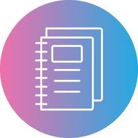 Notebook Line Gradient Circle Icon vector