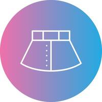Skirt Line Gradient Circle Icon vector