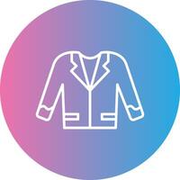 Suit Line Gradient Circle Icon vector