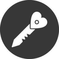 Key Glyph Inverted Icon vector