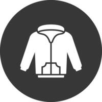 Hoodie Glyph Inverted Icon vector