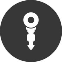 Key Glyph Inverted Icon vector