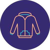 Hoodie Line Two Color Circle Icon vector