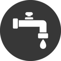 Faucet Glyph Inverted Icon vector