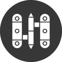Hinge Glyph Inverted Icon vector
