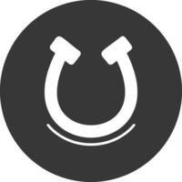 Horseshoe Glyph Inverted Icon vector