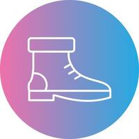 Boot Line Gradient Circle Icon vector