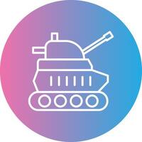 Tank Line Gradient Circle Icon vector