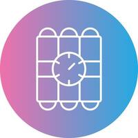 C4 Line Gradient Circle Icon vector