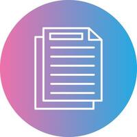 Document Line Gradient Circle Icon vector