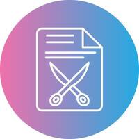 Document Line Gradient Circle Icon vector