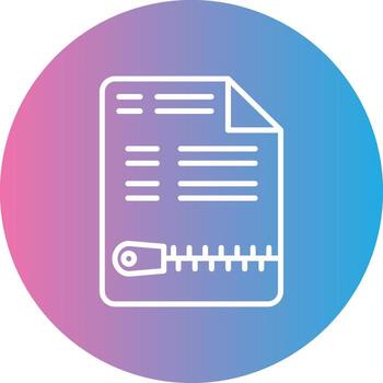 Código Postal archivo línea degradado circulo icono vector