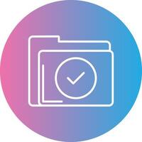 Folder Line Gradient Circle Icon vector