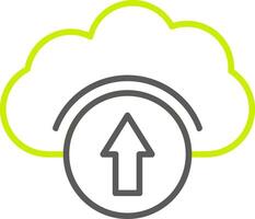 Cloud Drive Line Two Color Icon vector