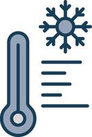 Cold Line Filled Grey Icon vector