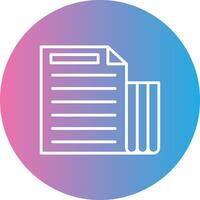 Documents Line Gradient Circle Icon vector