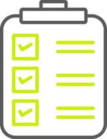 Check List Line Two Color Icon vector