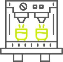 Coffee Machine Line Two Color Icon vector