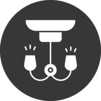 Wall Lamp Glyph Inverted Icon vector