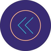 Chevron Line Two Color Circle Icon vector