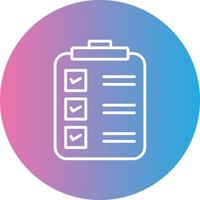 Check List Line Gradient Circle Icon vector
