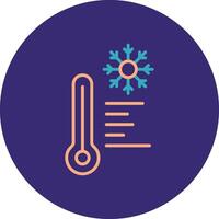 Cold Line Two Color Circle Icon vector
