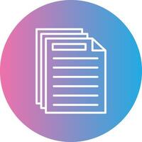 Document Line Gradient Circle Icon vector