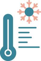 Cold Glyph Two Color Icon vector