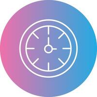 Clock Line Gradient Circle Icon vector