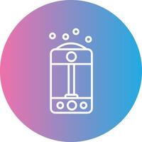 Humidifier Line Gradient Circle Icon vector