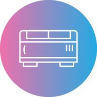 Freezer Line Gradient Circle Icon vector