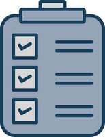 Check List Line Filled Grey Icon vector